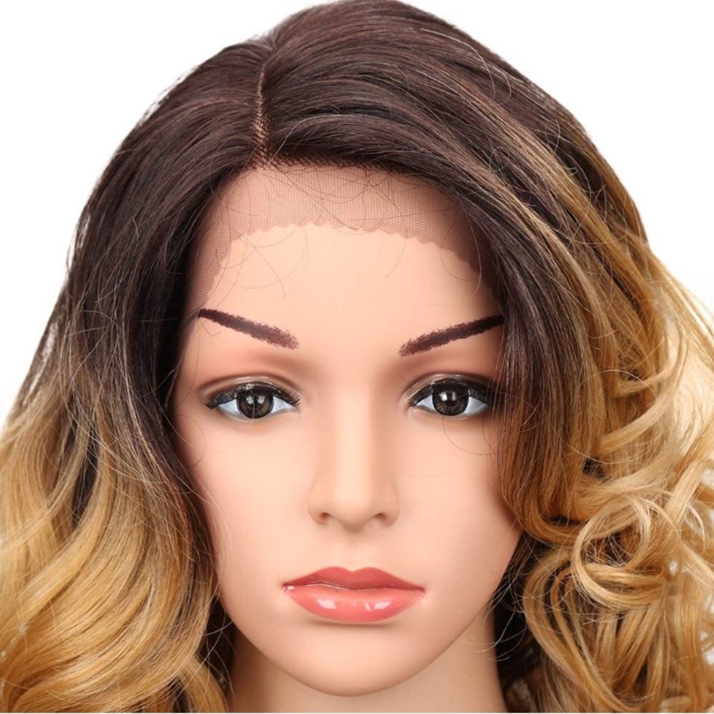 💫CASIE 22” BROWN BLONDE OMBRÉ LACE FRONT Wig💫NWT - Picture 3 of 8
